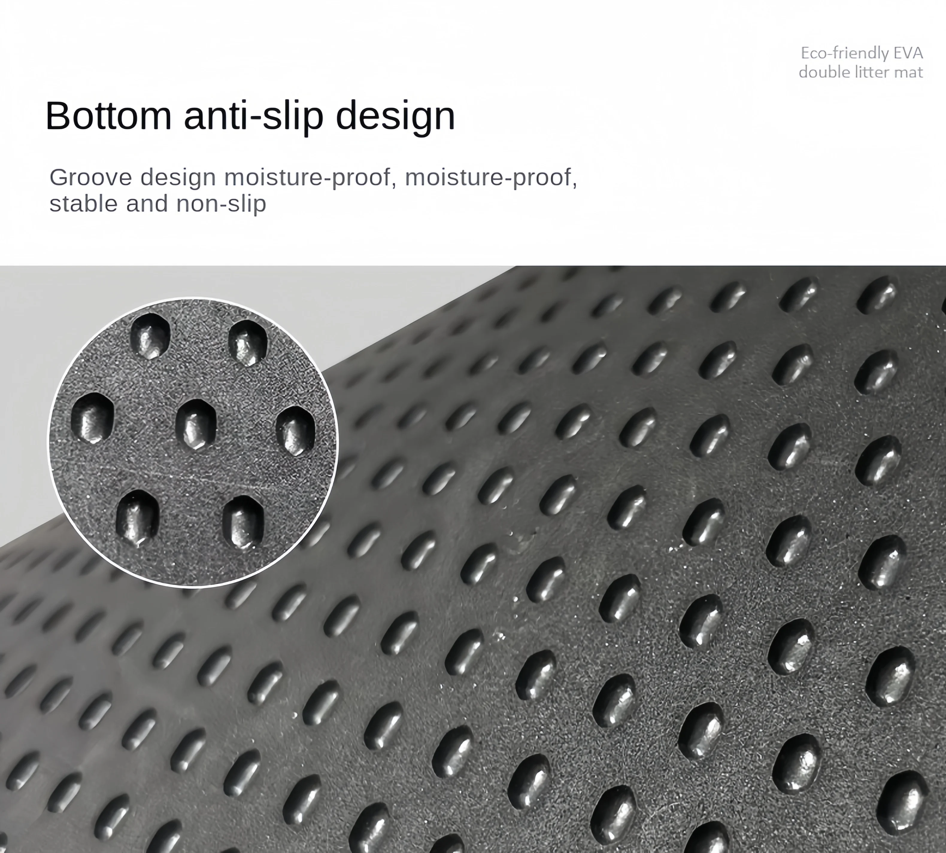 Двухслойный коврик для кошачьего туалета большого размера водонепроницаемый