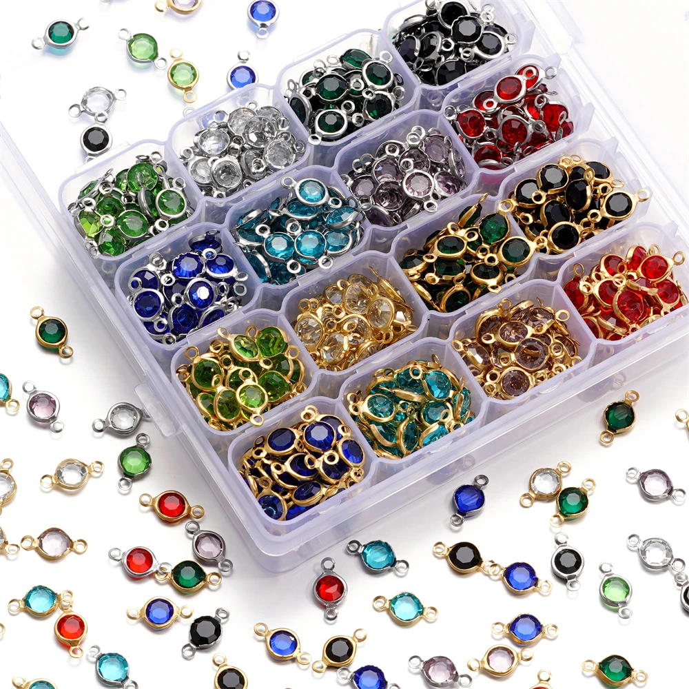 Круглые двойные кольца с кристаллами из нержавеющей стали подвески для