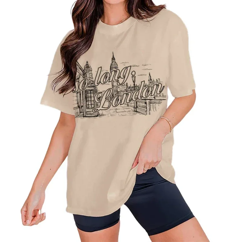 Винтажная футболка So Long London модная милая с музыкальным концертом свободная
