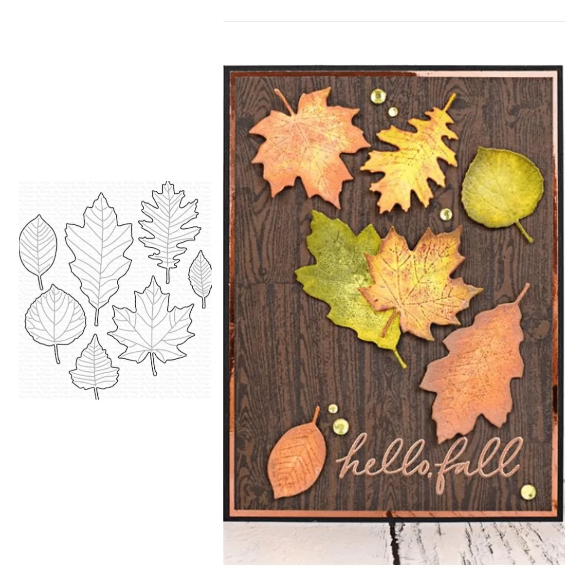 

Falling Leaves Die-namics Metal Cutting Dies Scrapbook Diary Decoration Stencil Embossing Template Diy Greeting Card Handmade