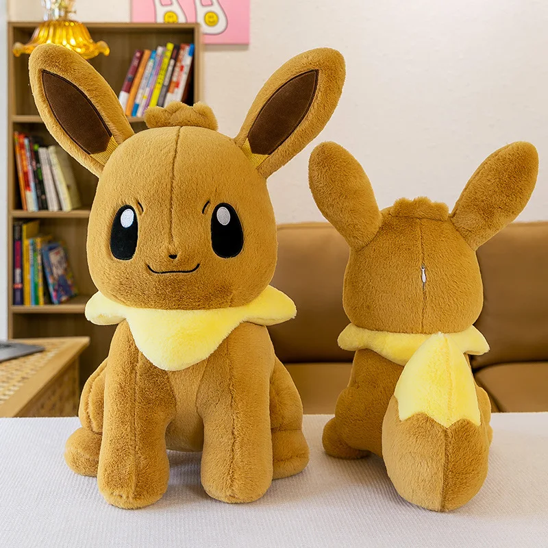 

40/90cm Huge Pokemon Eevee Anime Plush Toys Big Pokémon Plushie Kawaii Semi-finished Leather Holster Pillow Gift for Children