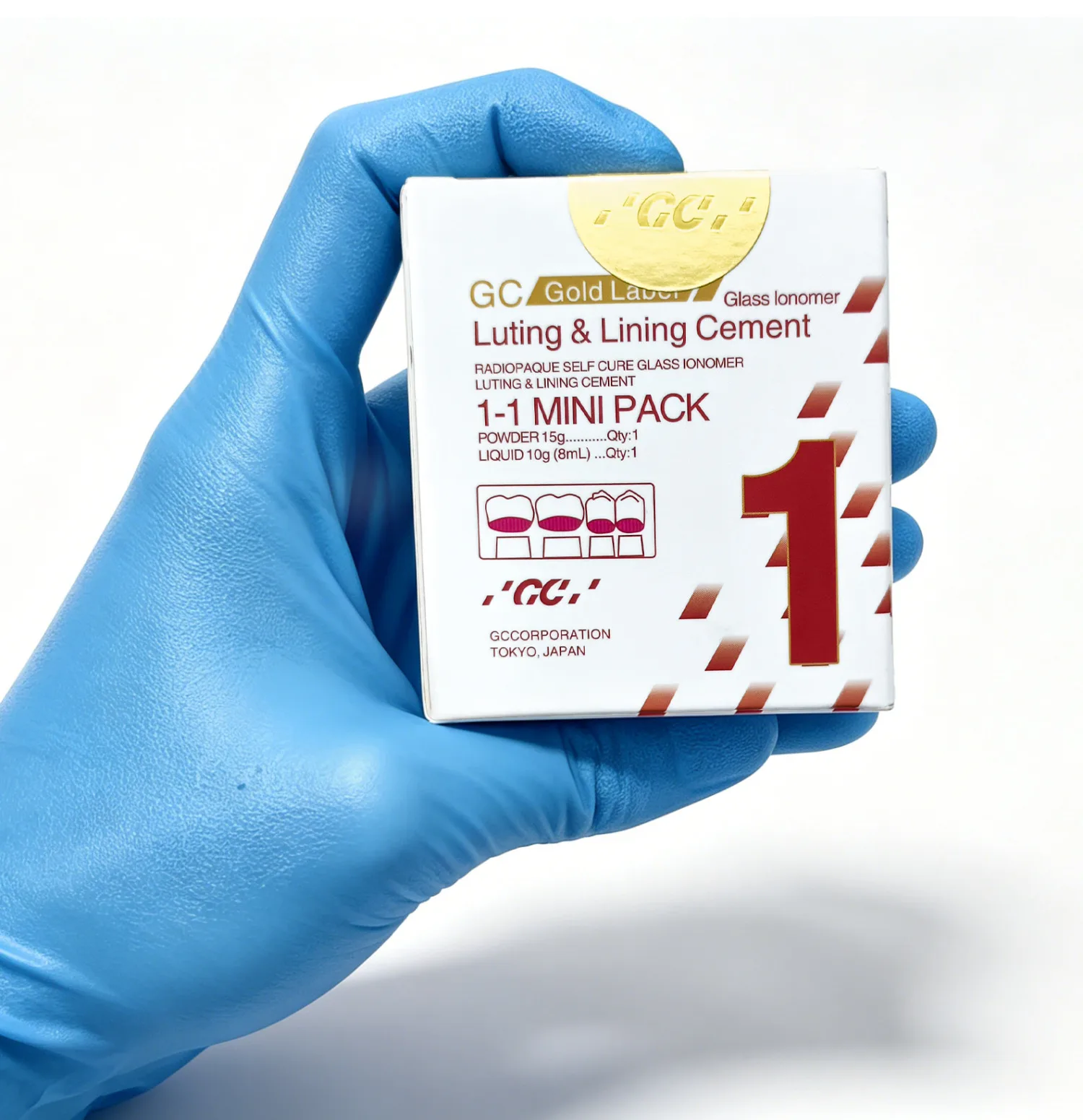 Фото Стоматологический цемент Fuji I Glass Ionomer Shui Men Ting Resin Type 1 для фарфоровых виниров и бондинга, стоматологические материалы GC №3