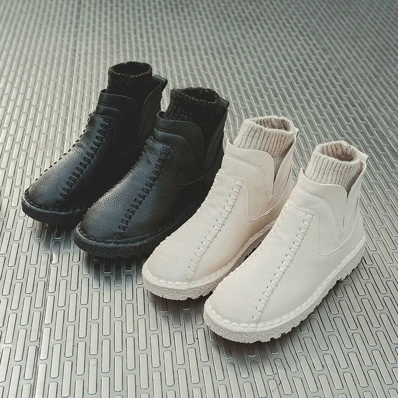 

Alo cnc 2022 New Spring and Autumn Women 's Boots Wool Soft Bottom Wild Original Short Boots