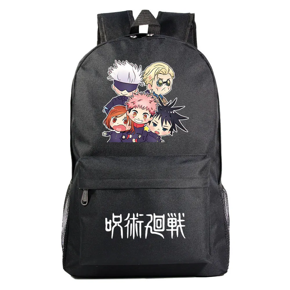 

Anime Jujutsu Kaisen Harajuku Knapsack Canvas casual Backpack Unisex Packsack Student Cartoon zipper Schoolbag Travel Laptop Bag
