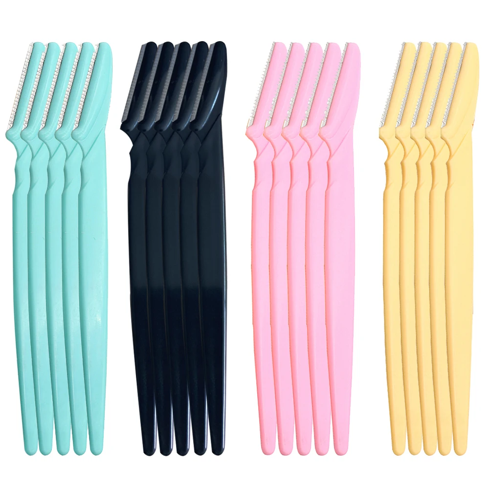 

Sdotter 10Pcs Eyebrow Trimmer Professional Eyebrow Blades Face Hair Removal Scraper Shaver Safe Blade Shaping Knife Makeup Beau