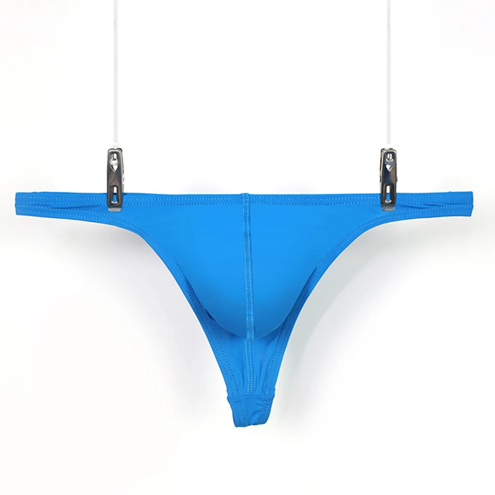 

Ice Silk Seamless Underwear Man Sexy T-back Thongs G-string Male Comfortable Panties U-convex Pouch Underpants Man's Knickers