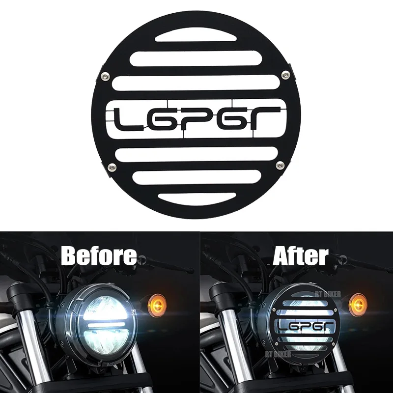 

For Honda Rebel CMX500 CMX300 2020 2021 2022 Motorcycle Headlight Grill Cover CMX 300 Rebel 500 Head Light Guard Protector Cover
