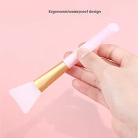 pink diy professional beauty women face care soft plastic handle silicone brush head face mask brush
