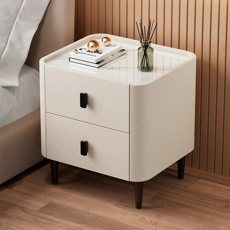 

Korean European Bedside Table Marble Items Handle Luxury Simple Modern Nightstands Garden Meuble Rangement Home FurnitureLJYXP