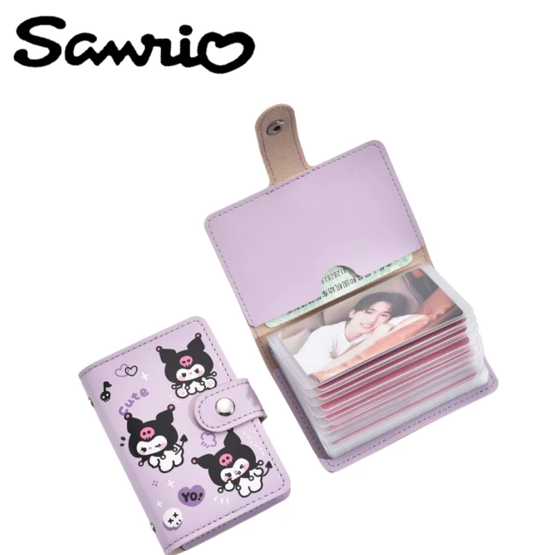

Сверхтонкая многокарточная антиразмагничивающая карта для документов Kuromi My Melody держатель для карт, маленькая и портативная идентификация для водительского удостоверения