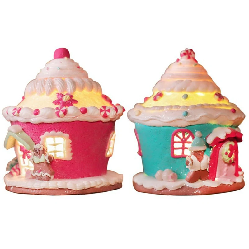 Рождественские украшения домашний светящийся замок дом набор украшений для окна