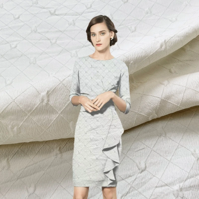 

Yarn Yarn Jacquard Solid Color Fabric Brand Fashion Design For Dress Short Skirt Spring Autumn Cloth Diy Sewing by the Meter