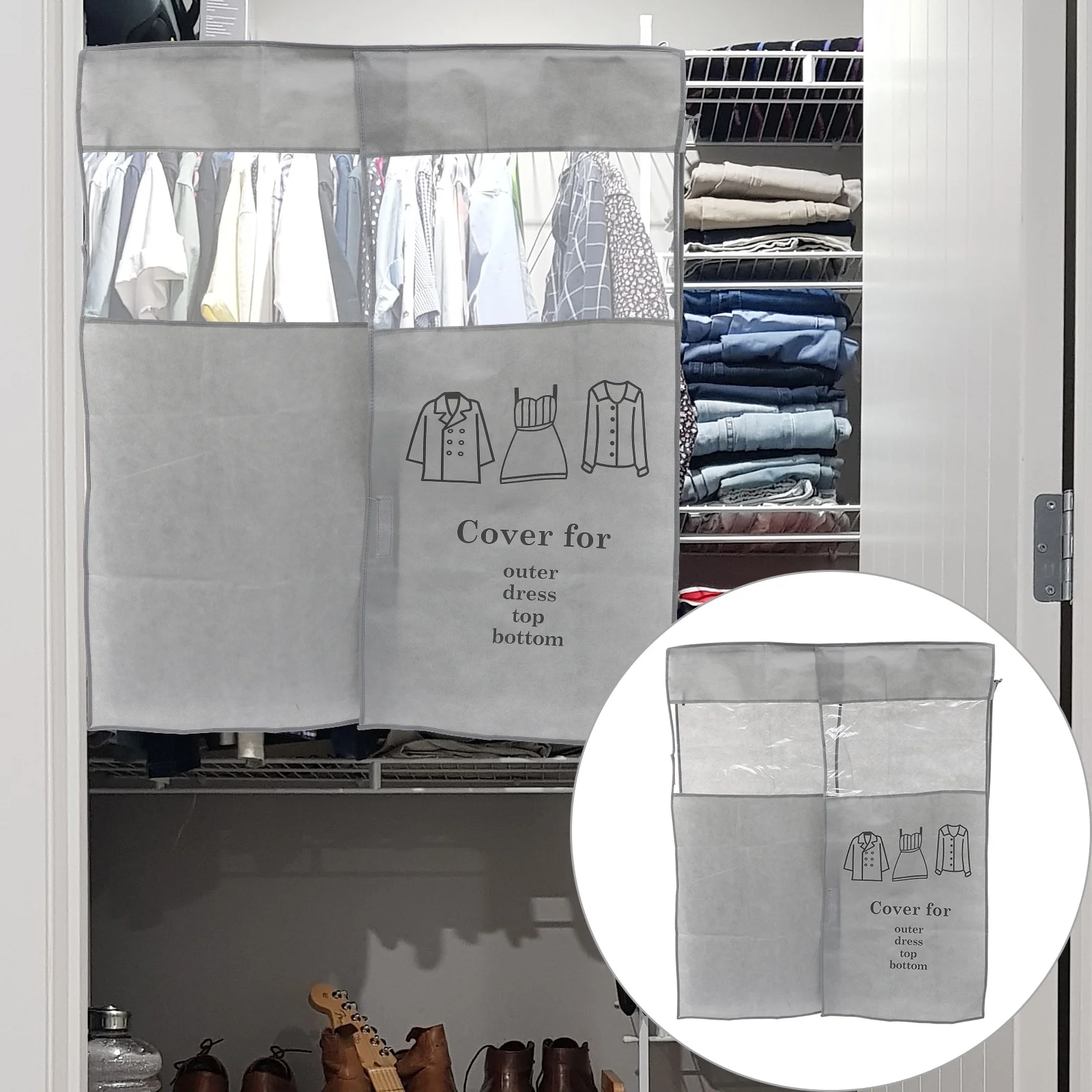 

Garment Bags for Hanging Clothes, 43 7 Clear Hanging Garment Bags for Closet Storage Bottom Enclosed Garment Rack Cover Sealed