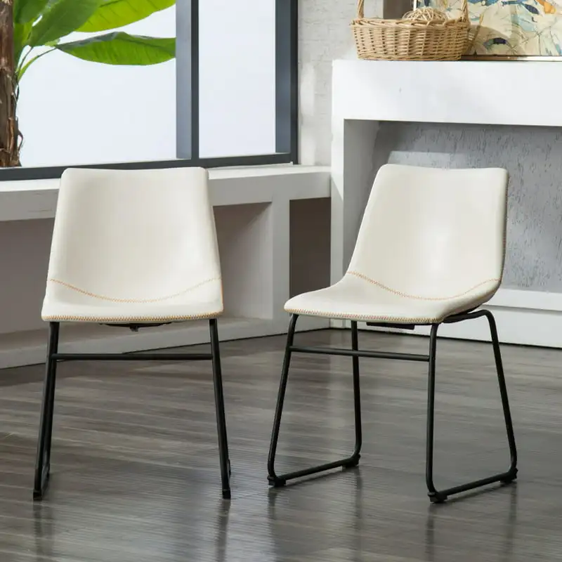

Vintage Faux Leather Dining Chair - Set of 2