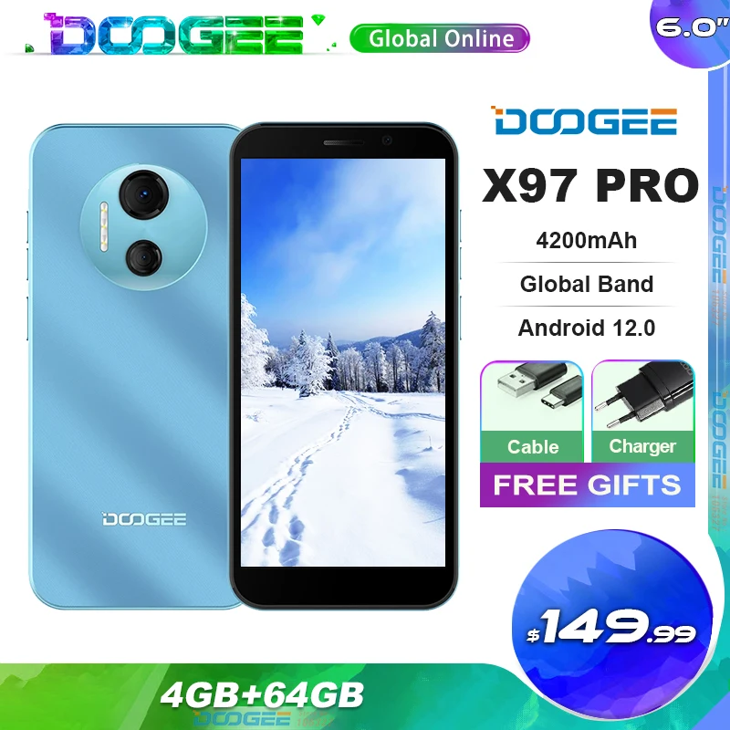 Doogee X97 PRO Helio G25 Android 12 Smartphone 4GB+64GB 6.0