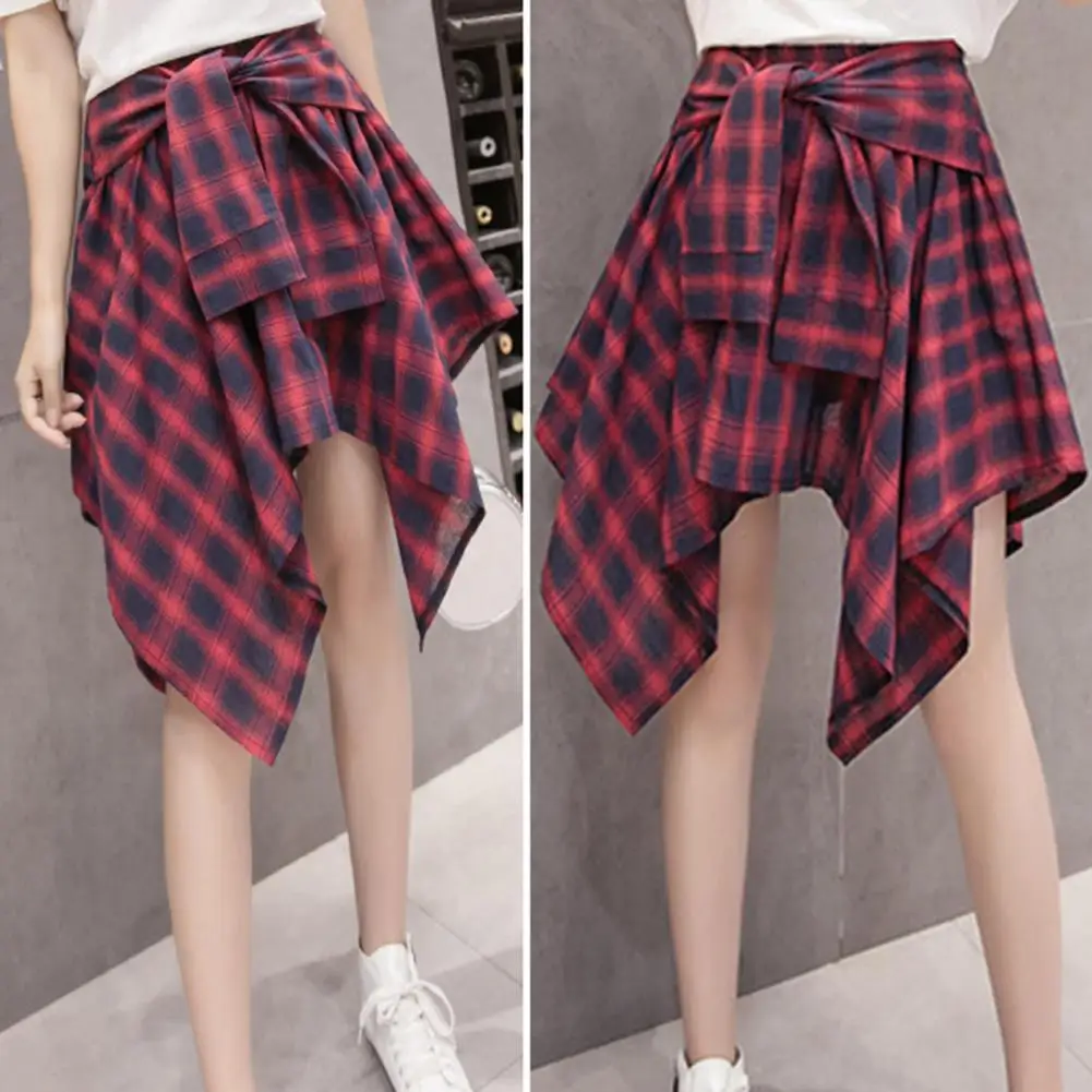 Breathable Chic High Waist Women Skirt Trendy Fashion Skirt Bownknot for Daily Wear
