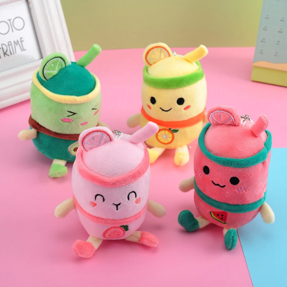 

Fruit Milk Tea Cup Plushes Key Chain For Baby Cartoon Boba Plush Doll Giant Stuffed Fruit Toy Milk Tea Strawberry Knuffels