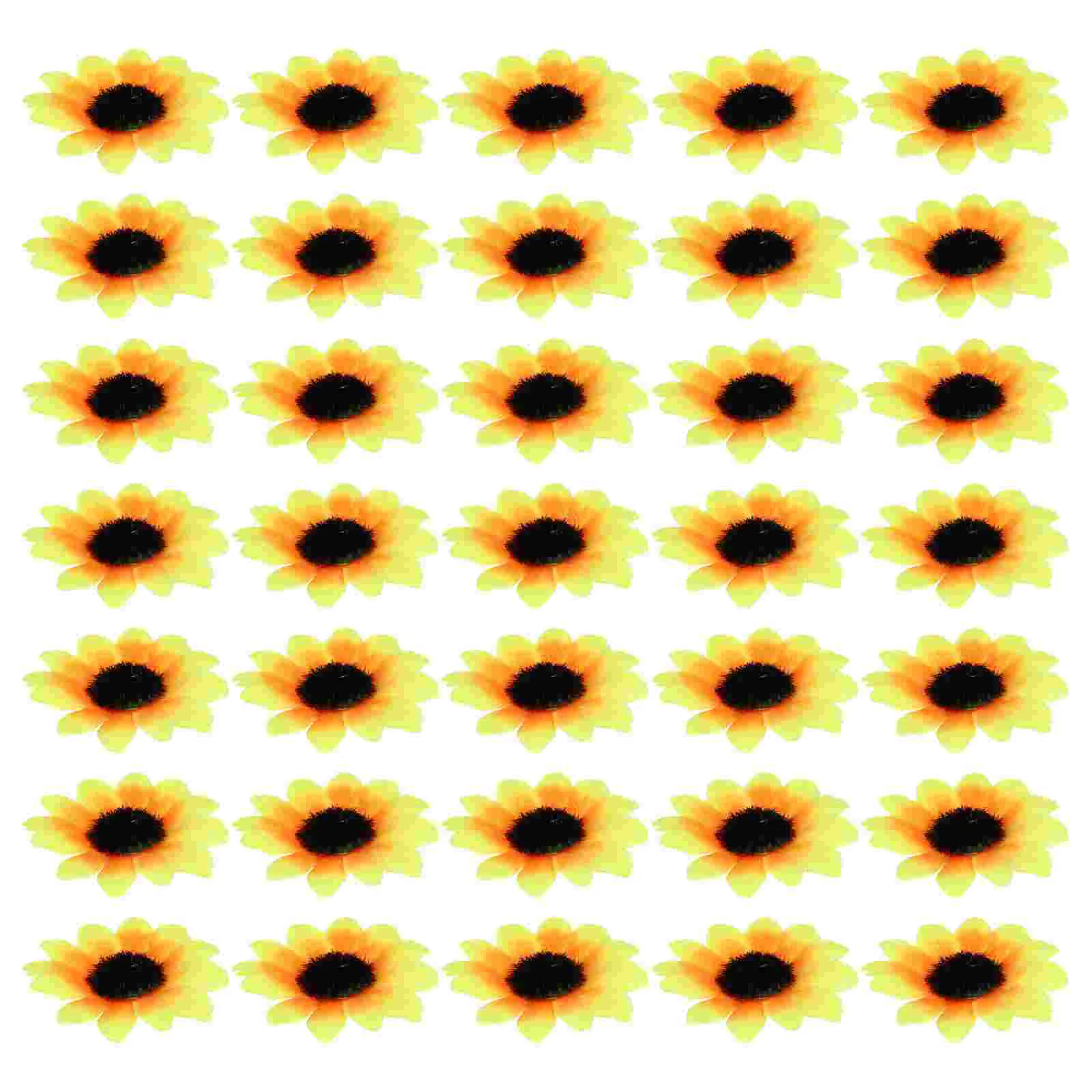 

Sunflower Artificial Heads Sunflowers Flowers Yellow Fake Silk Mini Flower Head Crafts Decorations Decoration Decor Wedding