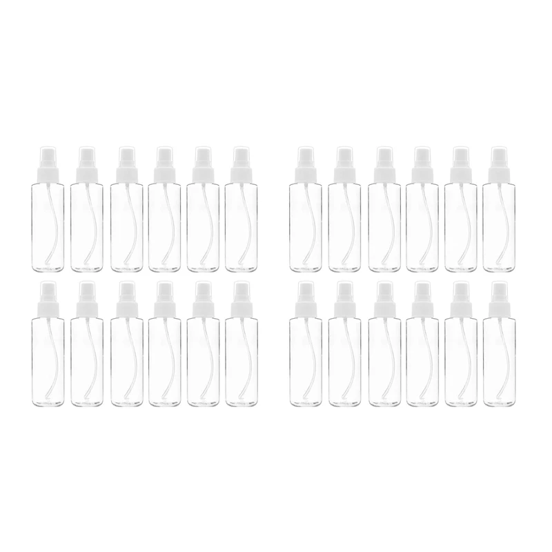 

Горячая Распродажа! 24 упаковки, прозрачные бутылки с мелким распылением 120 мл (4 унции) с насосной крышкой