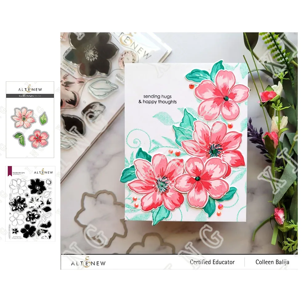 

Spring Garden Delights Metal Cutting Dies and Stamps Handmade Diy Paper Card Scrapbooking Decoration Stencil 2022 Newest Arrival