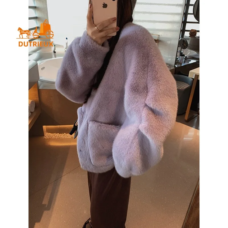 Новая зимняя куртка для женщин простая и элегантная теплая средней длины с