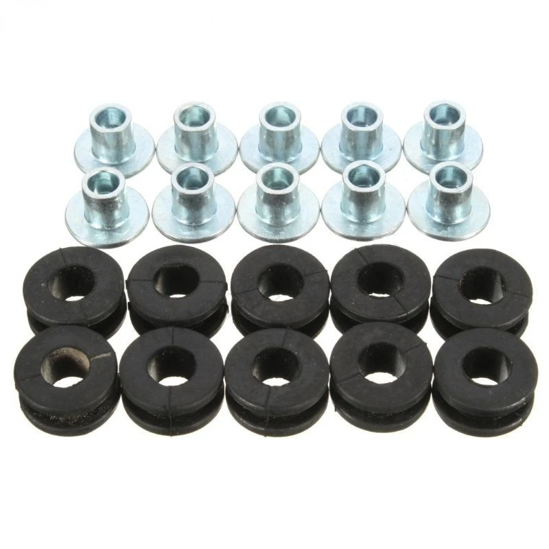 

10 Set Motorcycle Rubber Grommets Bolt Kit Pressure Relief Cushion Kit Replacement Accessories