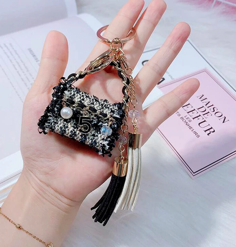 Брендовый дизайн модный брелок для ключей ручной работы в сумке с подвеской