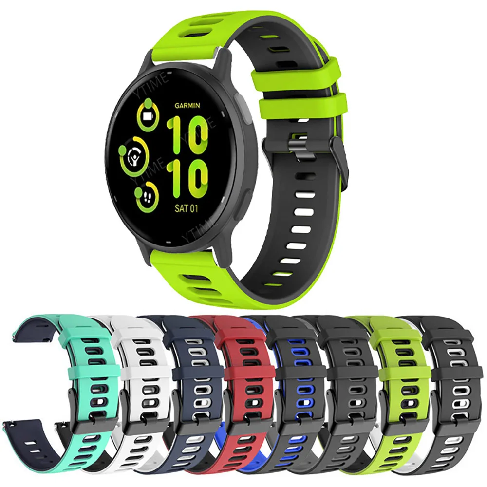 Ремешок силиконовый для наручных часов Garmin Vivoactive 5 3 20 мм ...