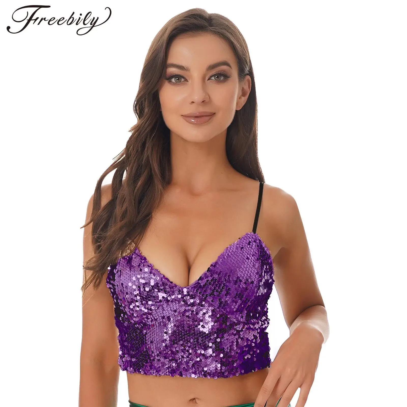 

Женский блестящий сексуальный топ с блестками, укороченные топы, женский бюстгальтер для ночного клуба и вечерние, жилет, Клубная одежда, уличная одежда