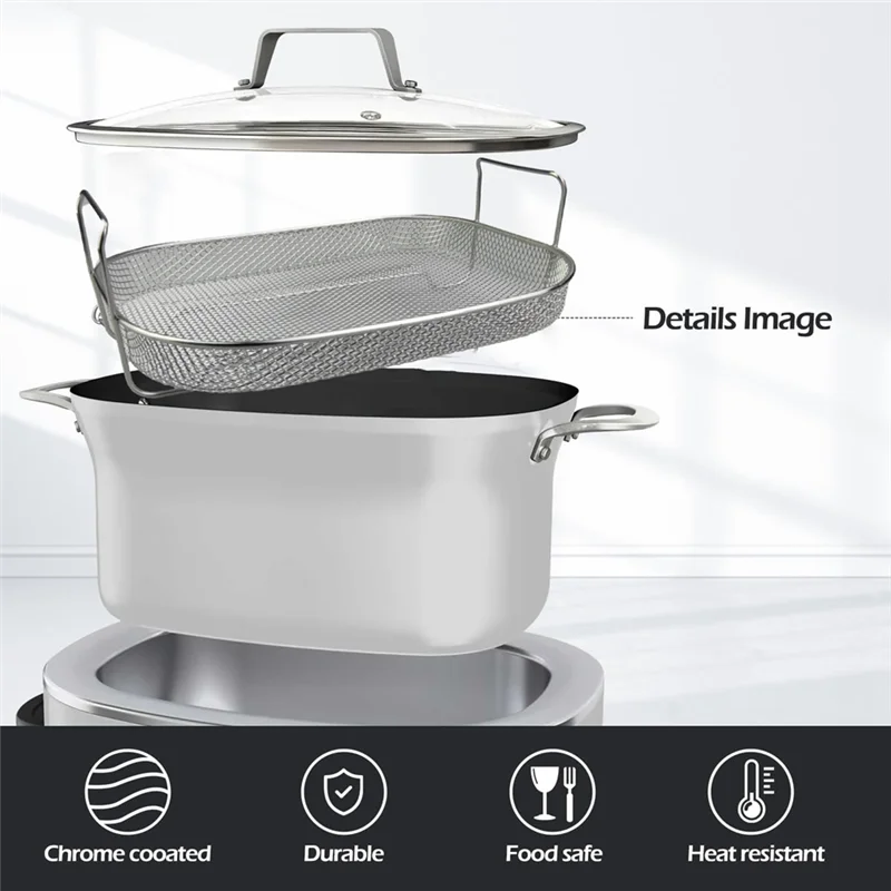Фото Стойки для фритюрниц, подставка для пар и жарки для Ninja Foodi Possible Cooker Pro 8,5 Qt MC1000, MC1001, MC1010 Series №5