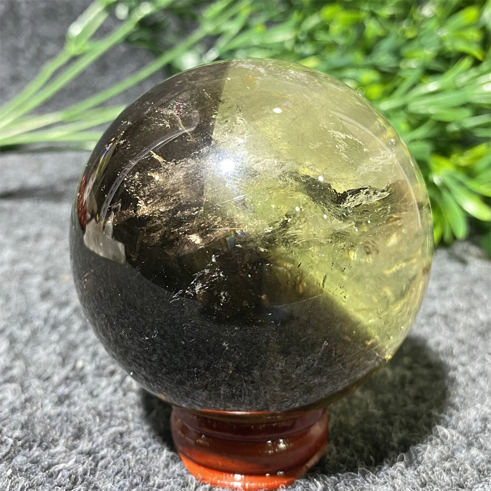 Цитрин дымчатый кварц Радужный шар натуральные камни и хрустальный