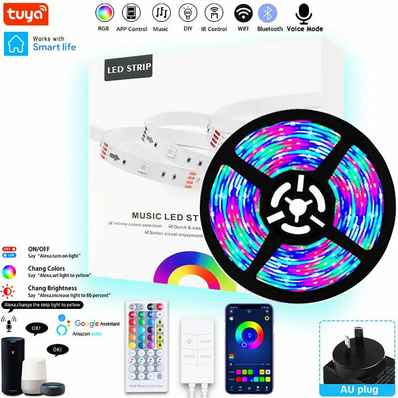

Tuya Smart WiFi Dimmer,Smart Home Lighting Accessories LED Strip Controller DIY GRB Remote Smart Life Via Alexa Google Home