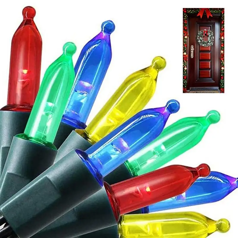 

Рождественский цветной светильник, светодиодный светильник на Хэллоуин и Рождество с 7 узорами, 5 м, декоративный светильник для сада, празд...