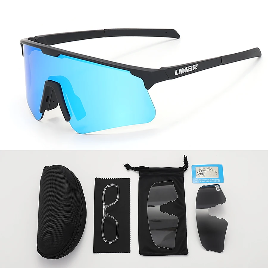

2023 LIMAR Polarized Cycling Eyewear Outdoor Sports Photochromic Glasses Road Bike Sunglasses Mountain Bicycle Riding Equipment