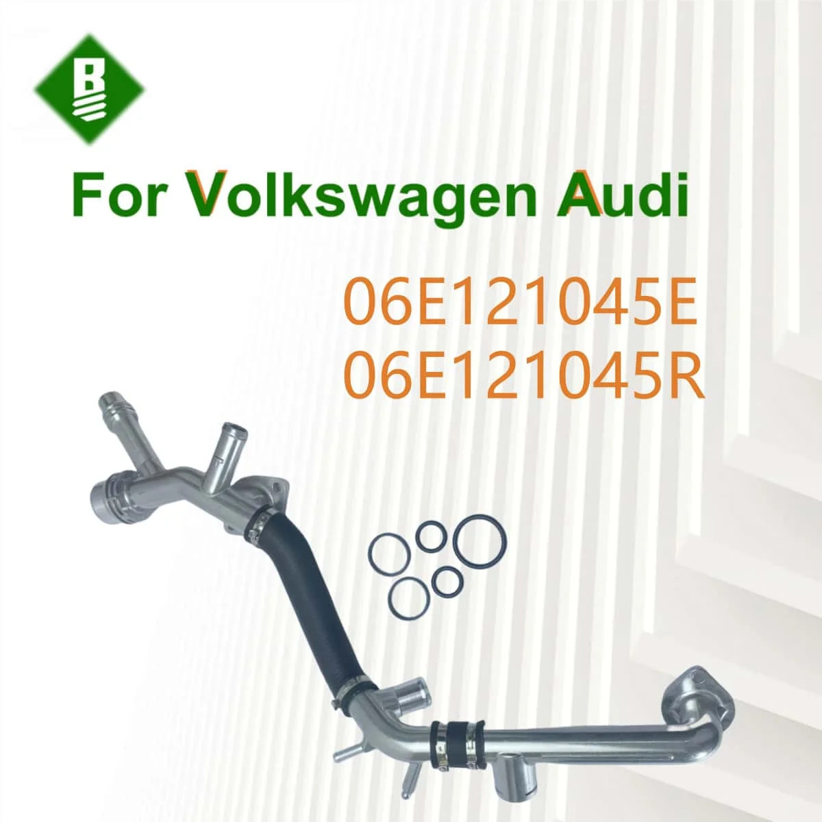 06E121045E 06E121045R Алюминиевый улучшенный шланг охлаждения радиатора Труба охлаждающей жидкости Шланг головки блока цилиндров подходит для Audi A4 A6 A6L
