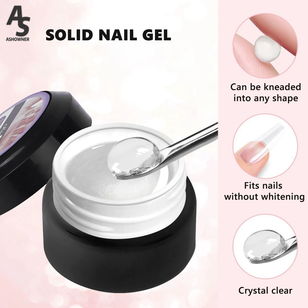 

8ml Nail Art Solid Viscose Diamond Gel Mold Modeling Glue DIY Fake Tip Gel Gum Fudge Gum Patch Glue Fast Stick Nail Tips Glue