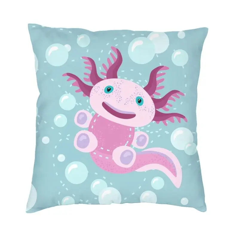 

Симпатичные Axolotl и подушки с пузырьками для дивана, Мягкая Наволочка в виде саламанды