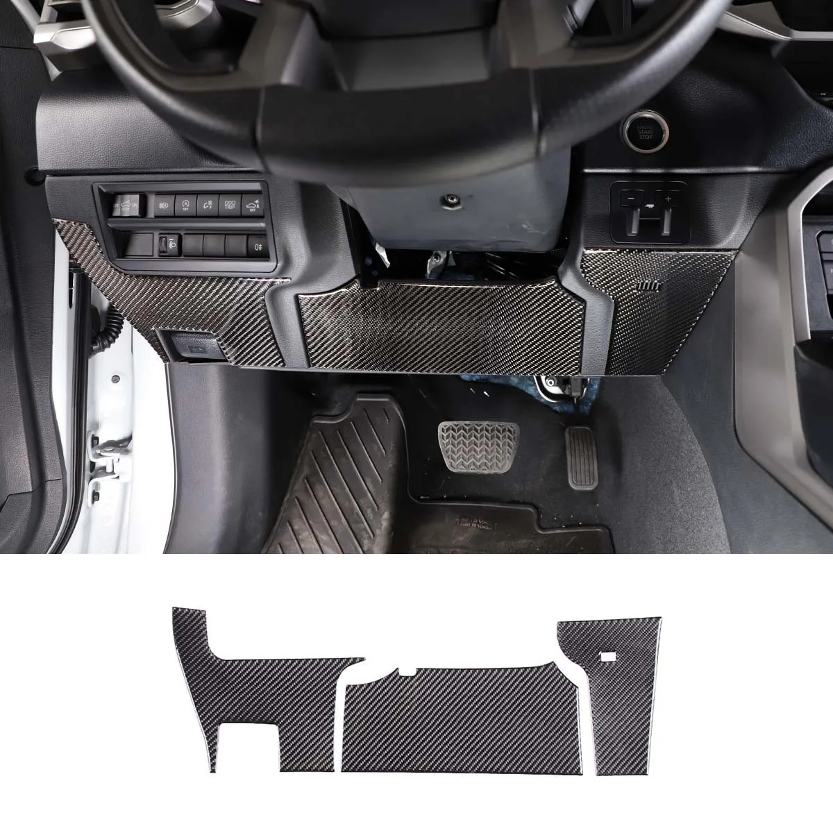 Комплект наколенников из углеродного волокна для 22-23 Toyota Tundra