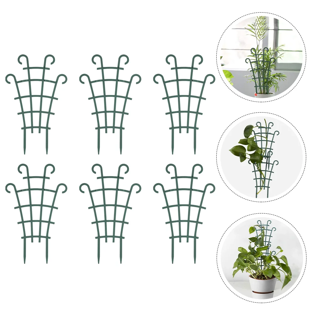 

6pcs Potted Plant Trellis DIY Flower Supports Climbing Racks Gardening Supplies