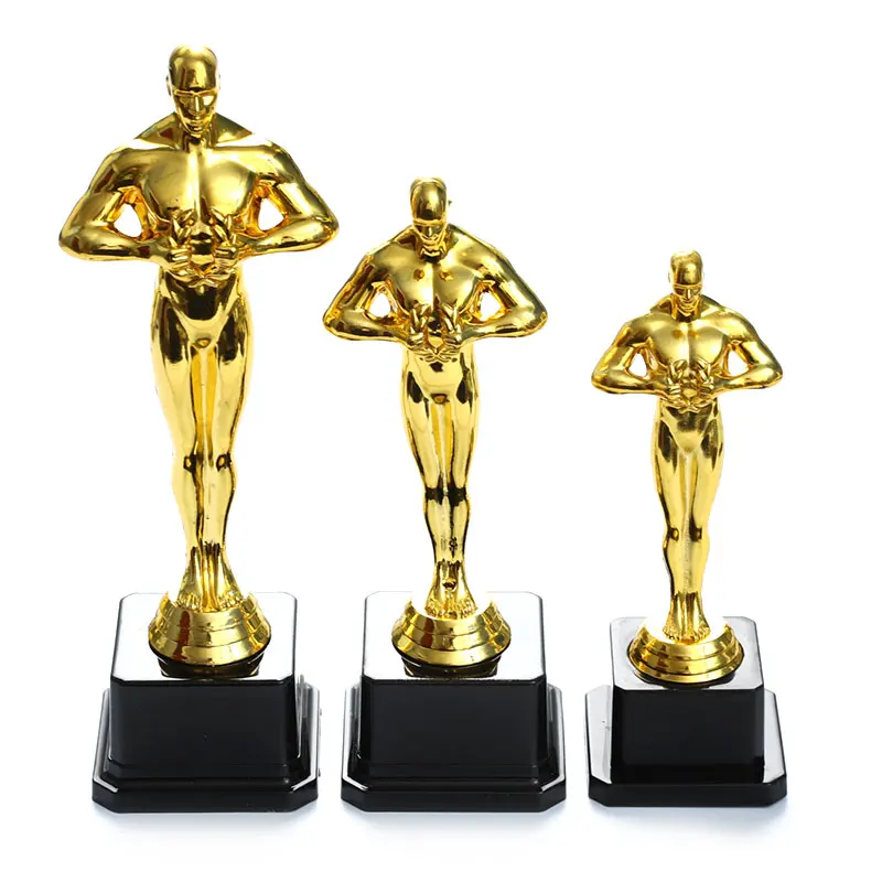 

Пластиковая позолоченная копия награды «трофей Оскар», 18/21/26 см