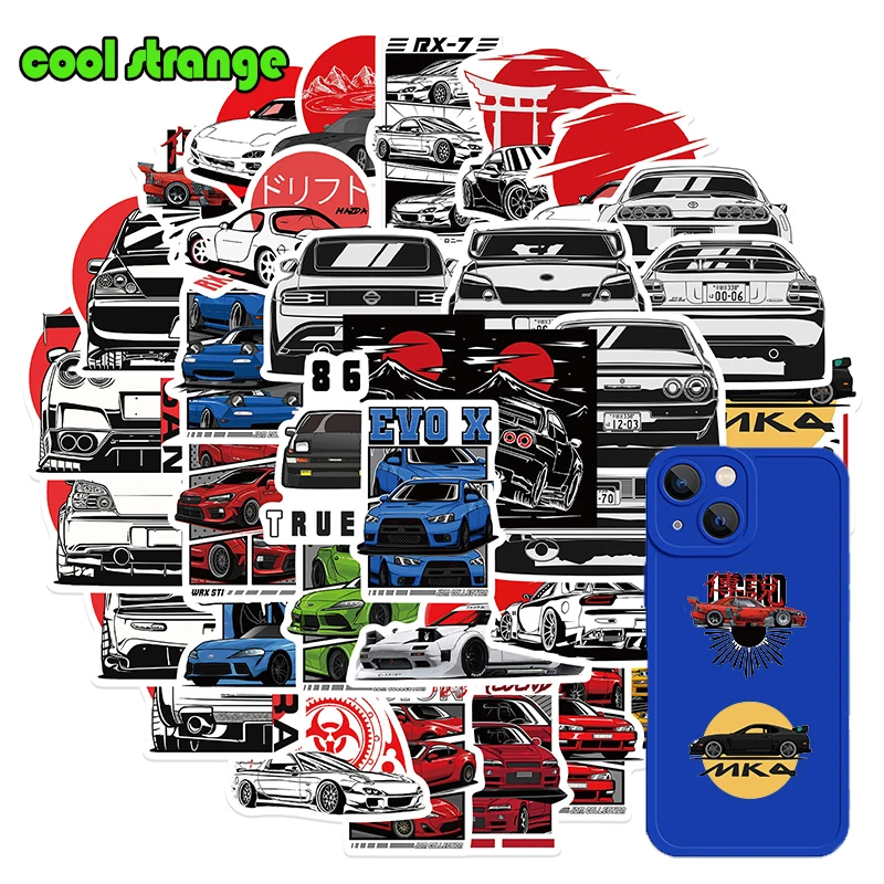 

10/30/50PCS JDM Retrofit Racing Car Graffiti Stickers For Laptop Guitar Luggage Bike Skateboard Waterproof Sticker Decal Kid Toy