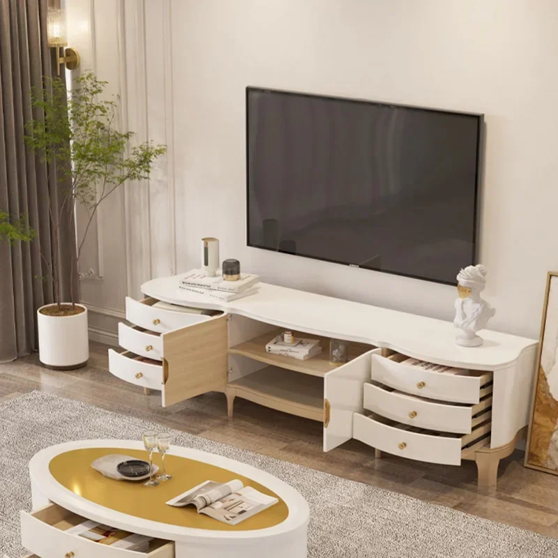 Display Gold Leg Tv Cabinet Floor Beauty Board Luxury Doors Muebles Salon Show Living Room Furniture