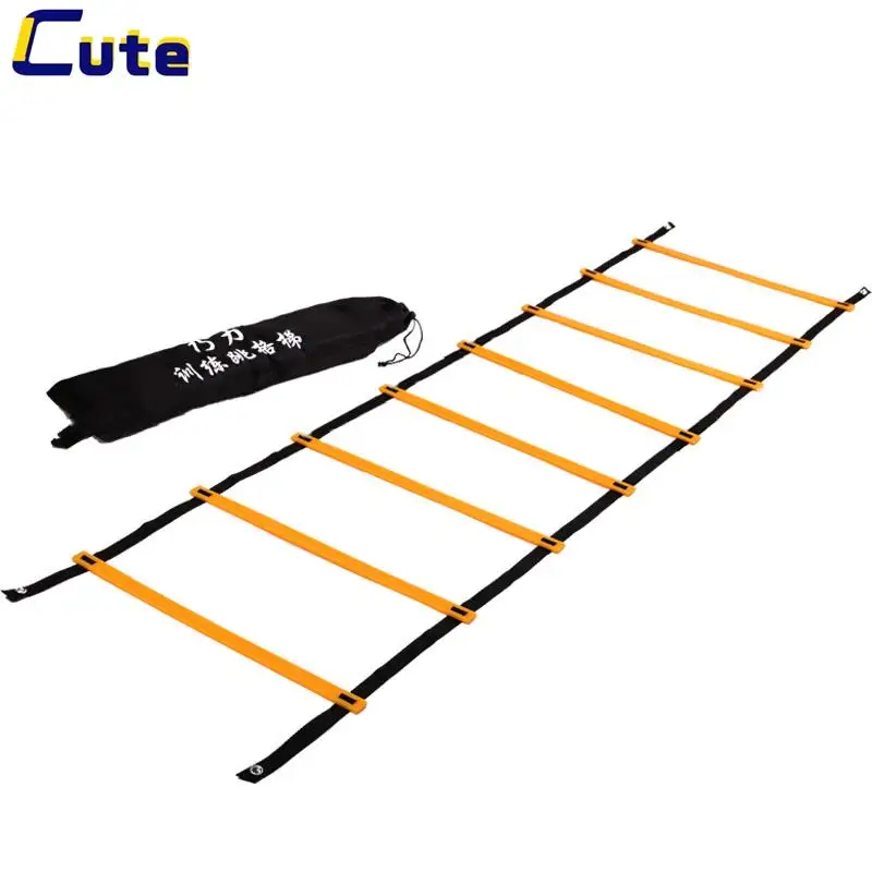 1 Set High Quality Practical 3/6/8M Speed Agility Fitness Training Ladder Footwork Football 6/12/16 Rung Soccer Straps