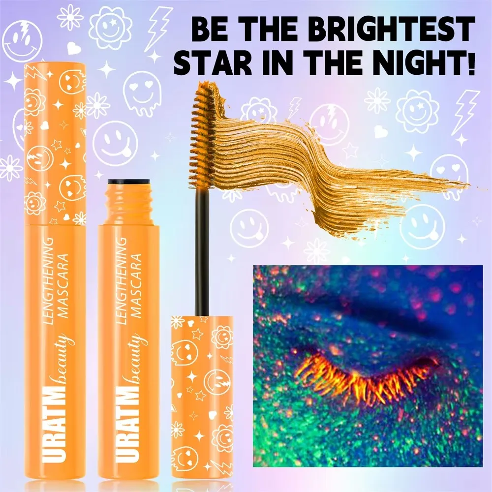 Флуоресцентная тушь для ресниц водостойкая не цветущая быстросохнущая