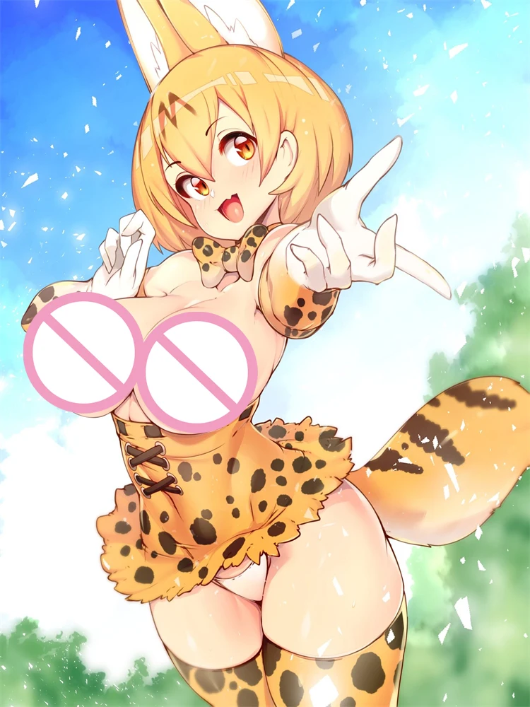 

Customized Anime Serval (Kemono Friends) Flannel Fleece Milk Fiber Peach Skin Natural Velvet Material Bedding Bed Sheet 1.5X2M