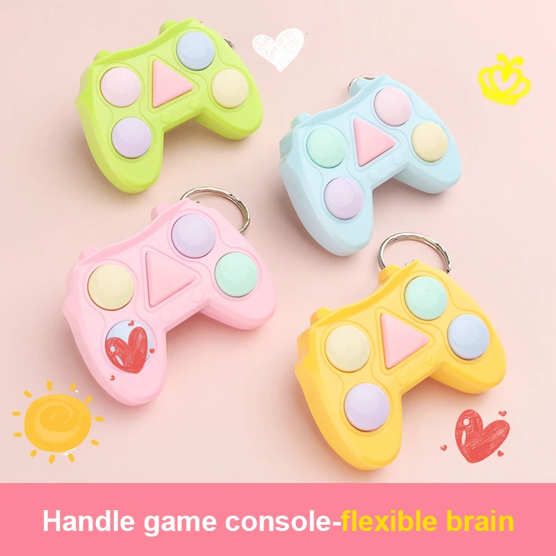 

Mini Handle Color Game Machine Stress Relief Toy Stress Release Memory Training Creativity Gadget Keychain Toy Pack Student Gift