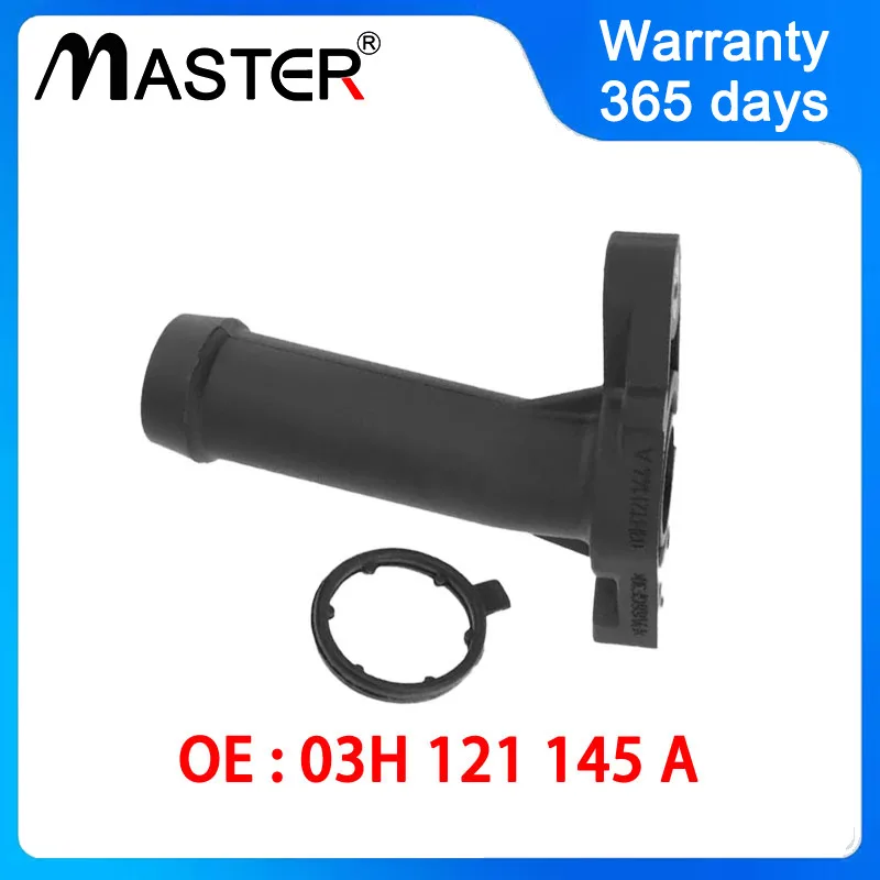 Aluminium Engine Coolant Flange Connecting Pipe 03H121145A 03H121144A For AUDI Q7 VW CC Passat Phaeton Touareg 03H 121 145 A