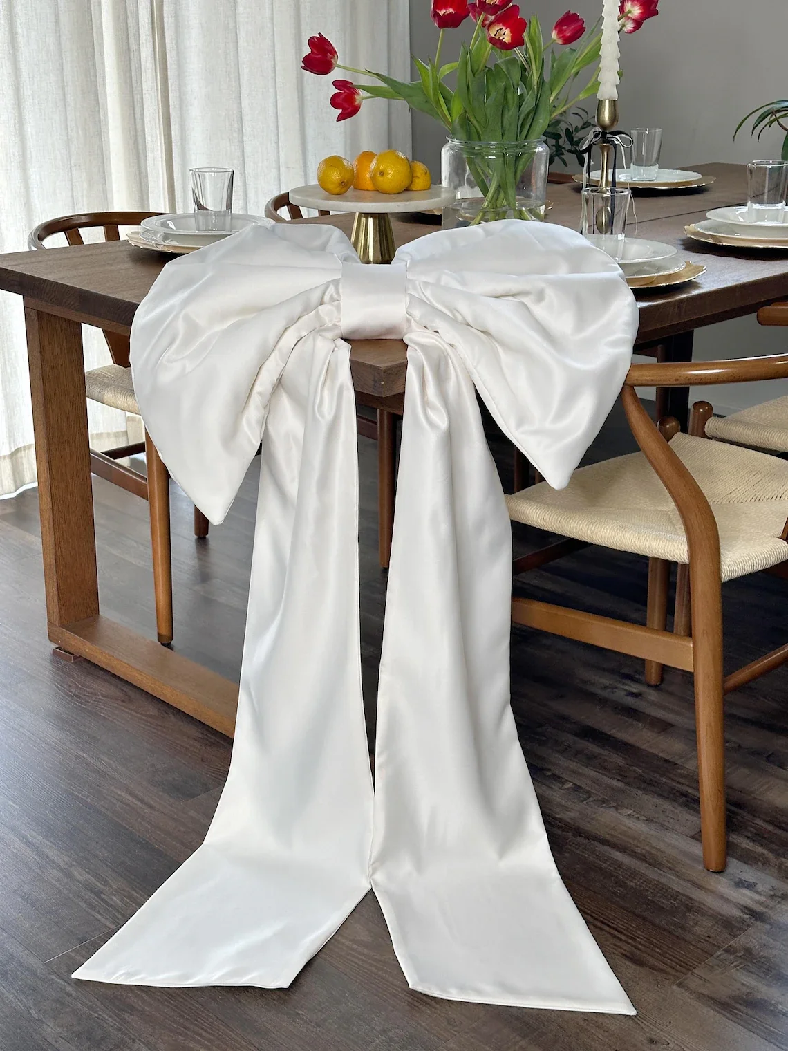 

Большой атласный бант для декора вечеринки HGDTFF