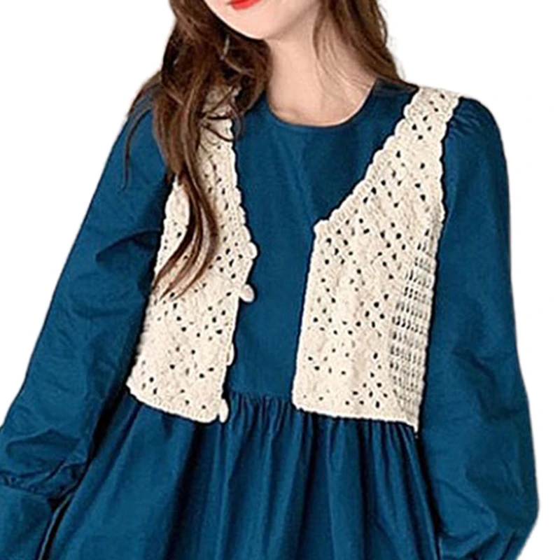 Женский укороченный топ без рукавов в стиле бохо вязаный жилет на пуговицах |