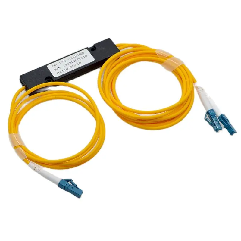 10 шт. Новый LC/UPC 1:2 оптоволоконный сплиттер 50:50 одномодовый конический тип